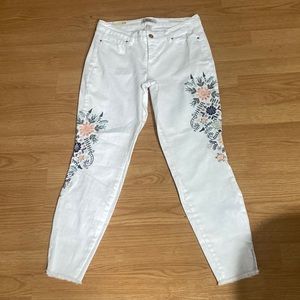 Vintage America white with embroidery jeans